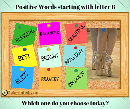 Positive Words starting with letter B